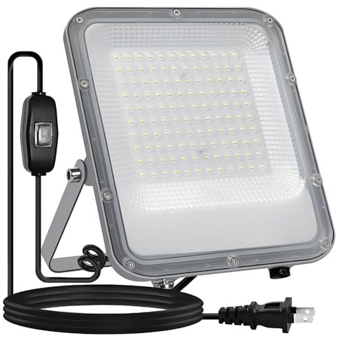 MAGOKORO LED投光器 作業灯 看板灯 100W 1000W相当 13000LM 極薄型 100V 昼光色 ledライト 屋外 IP66 防水認証 豪雨対応 3Mスイッチ付電源コード付 高輝度 高放熱 省エネ 軽量 120°広角 外灯 a27c6988