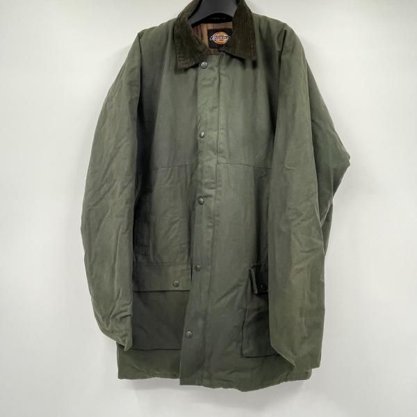【中古】Dickies オイルドジャケット サイズXL カーキ　ディッキーズ[17]