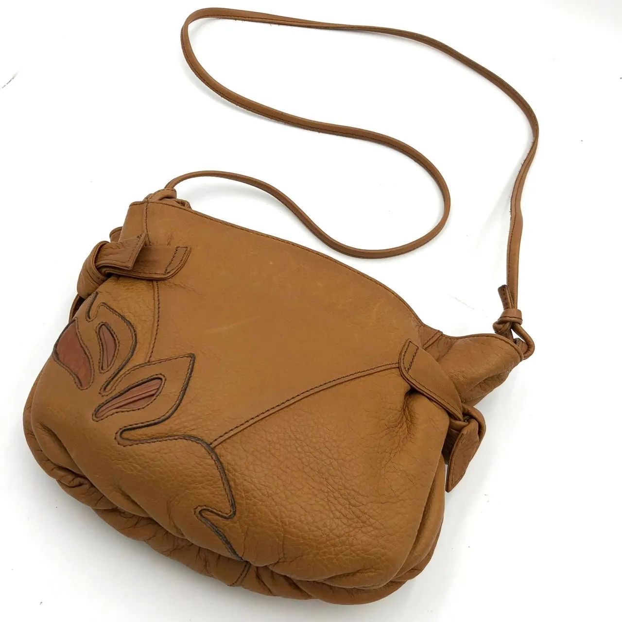 イビザ IBIZA ショルダーバッグ レザー 茶 ブラウン ポシェット 中古 