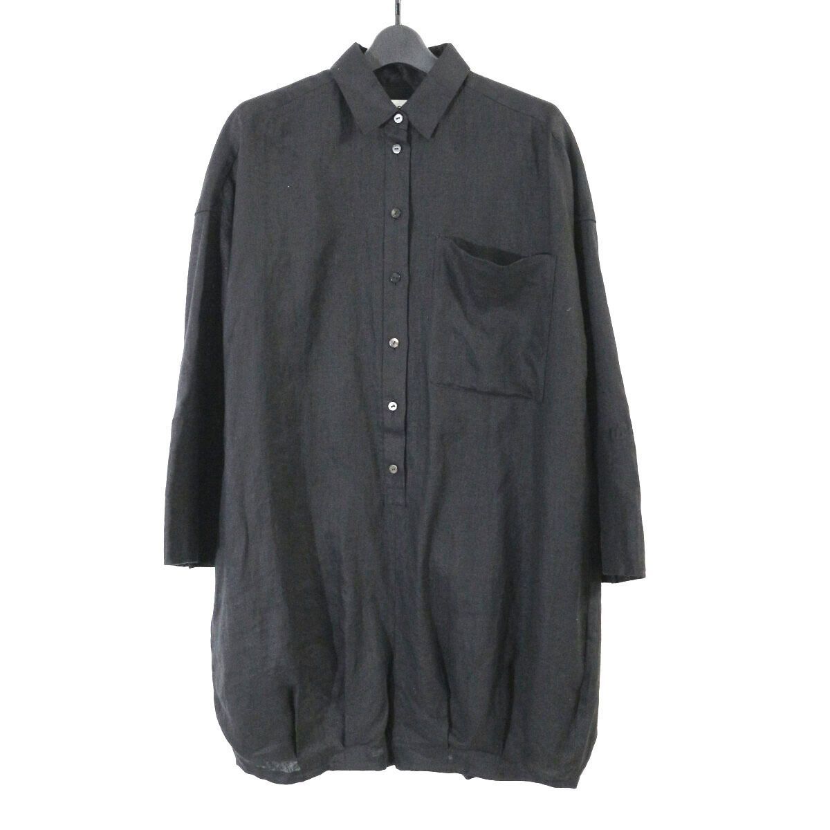 ENFOLD エンフォルド 24SS Soft Linen シャツロンパース / ソフトリネンオールインワン 36 300HS233-1930