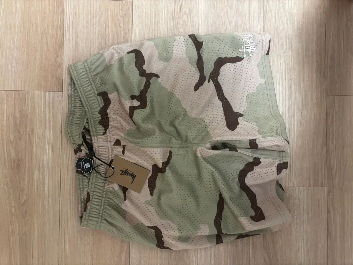 STUSSY ベーシック メッシュ ショーツ サンド カモ M