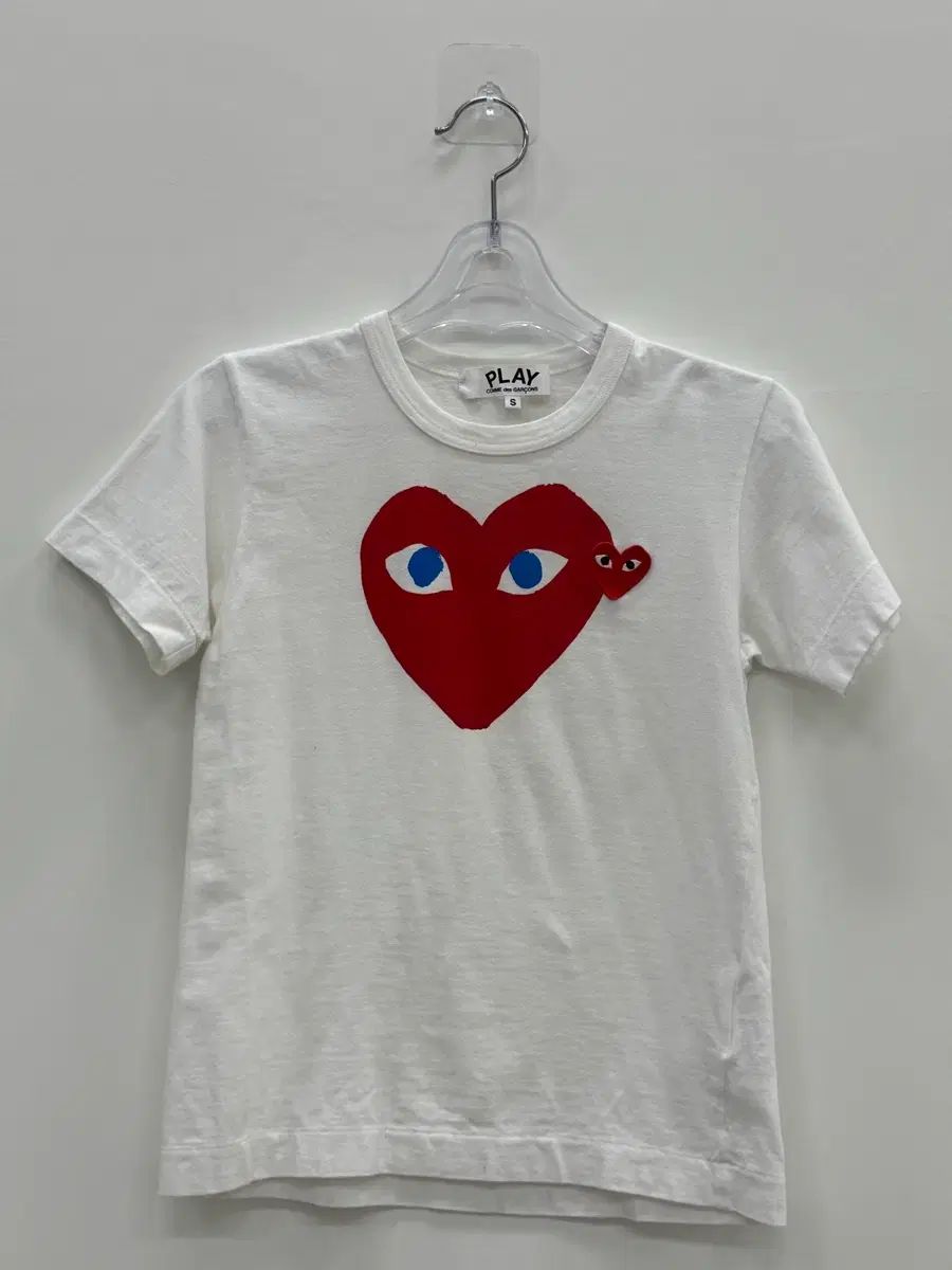 コム・デ・ギャルソン 白 半袖 Tシャツ ハート S