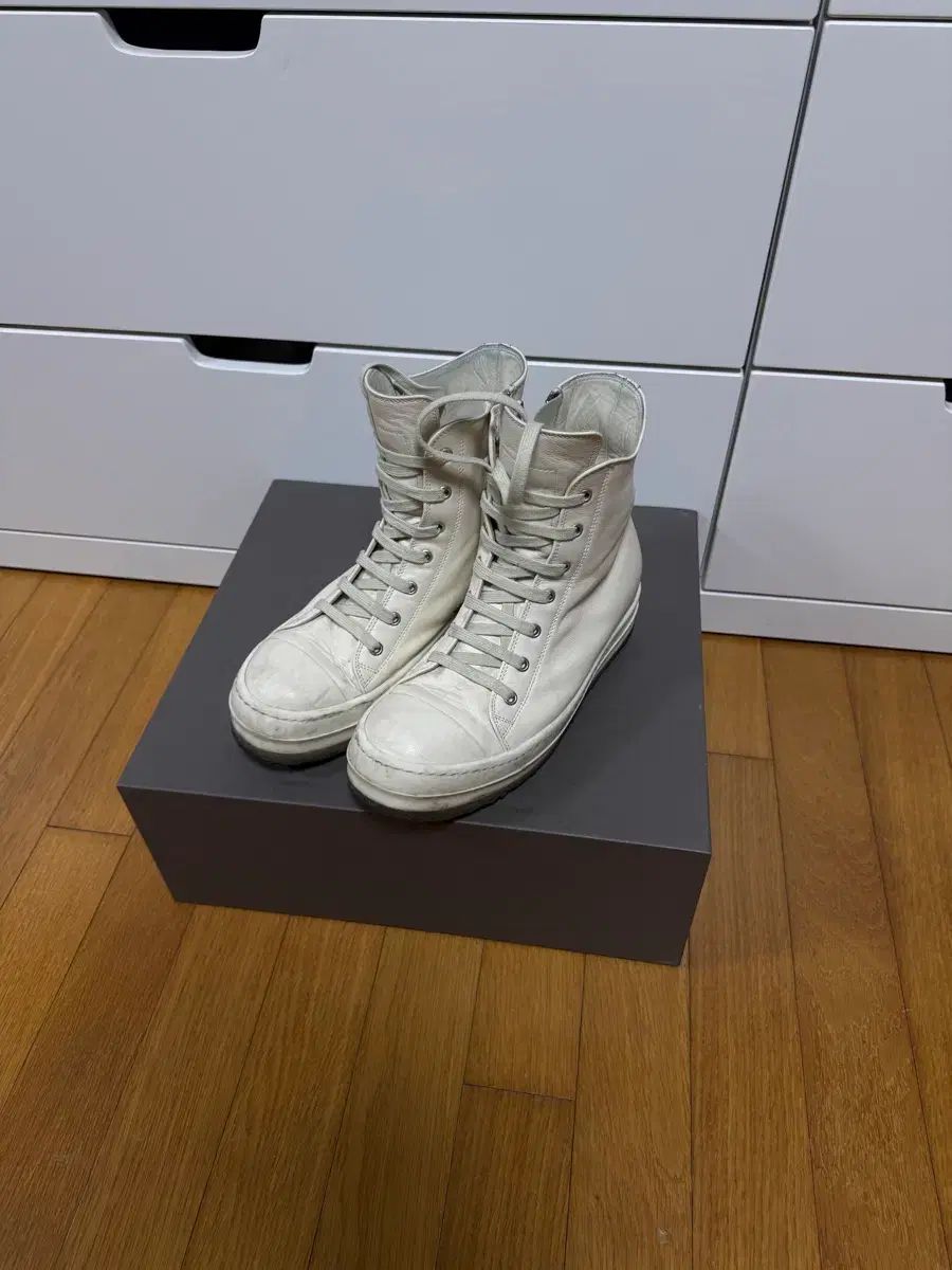 RICK OWENS リックオウエンス ラモンズ ハイ ミルク 40