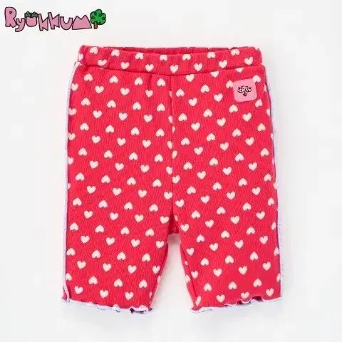 日本 涼しい ハート レギンス パンツ キッズ 110 新品