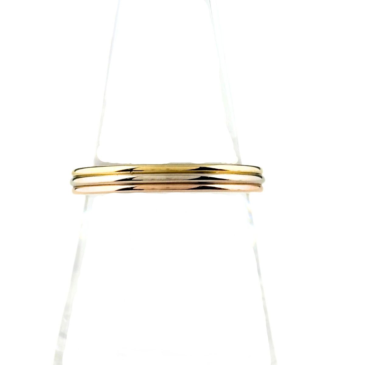 カルティエ CARTIER スリーカラーリング YG イエローゴールド 指輪 リング 16号 750 レディース 【中古】