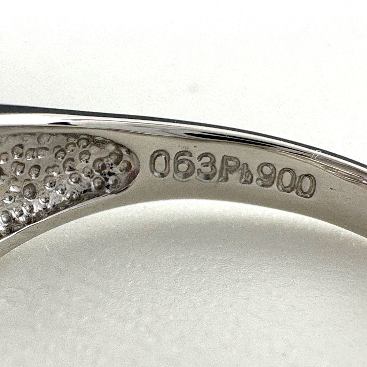 ルビー デザインリング プラチナ 指輪 メレダイヤ リング 9.5号 Pt900 