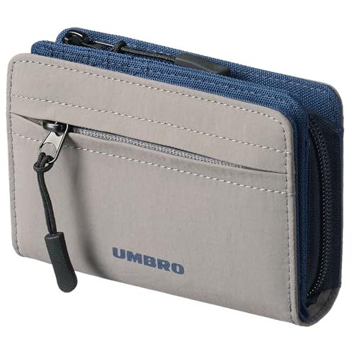[Umbro] [アンブロ] 二つ折り財布 メンズ レディース ラウンドファスナー式 ナイロン製 小銭入れ・カード収納豊富 ミニウォレット Graypms 37aafdd4