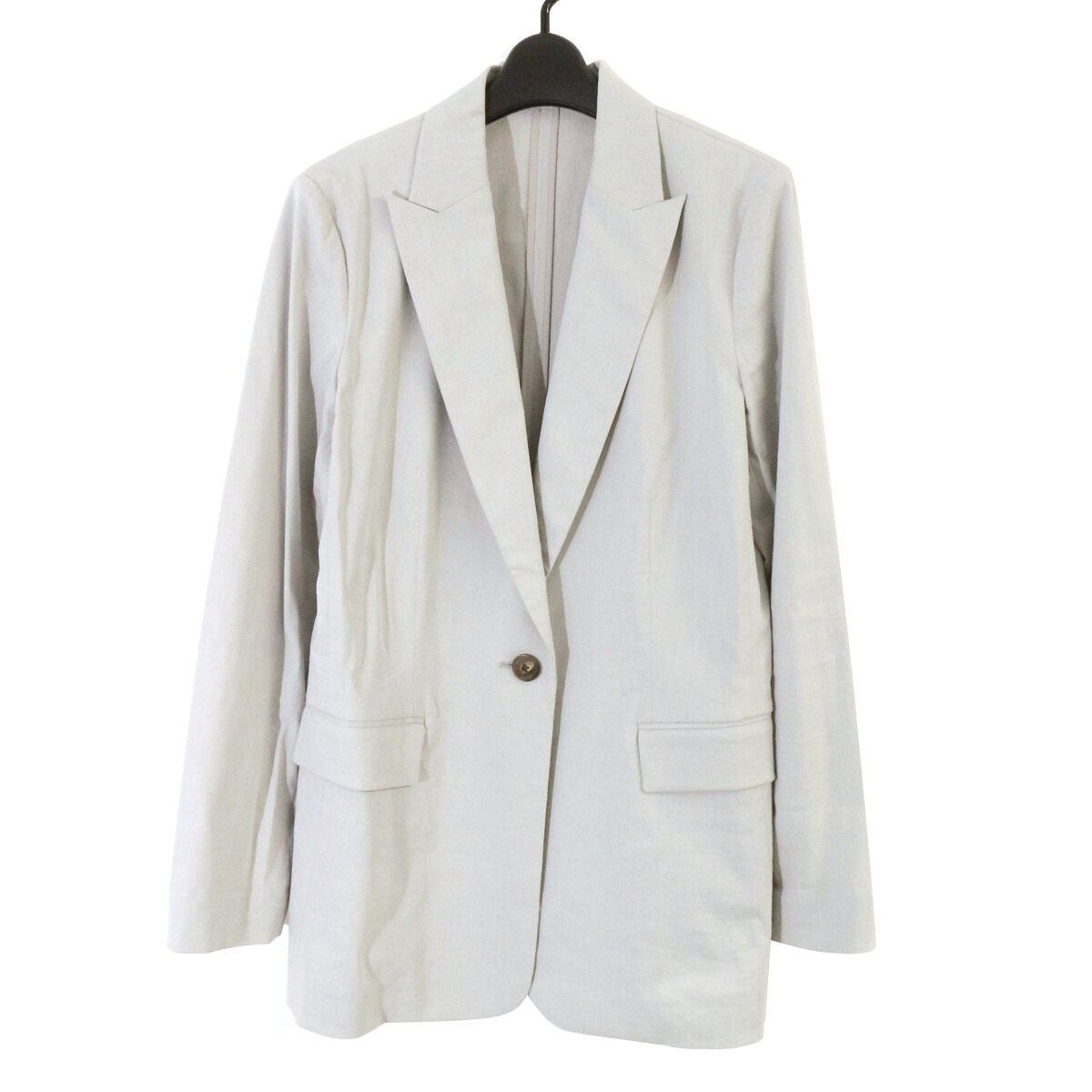 theory luxe セオリーリュクス 23SS Crisp Linen Arvada NL リネンレーヨンテーラードジャケット 38 03-3104121 ライトグレー