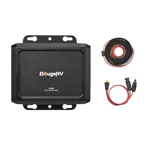 BougeRV 走行充電器12V/24V 600W高出力 6倍急速充電 過電圧・低電圧保護 過熱保護 冷却ファン内蔵 99%全ポータブル電源に対応 取り付け簡単 アプリ操作可 2.5時間で1000Whフル充電 DC600 shu 167eee3f