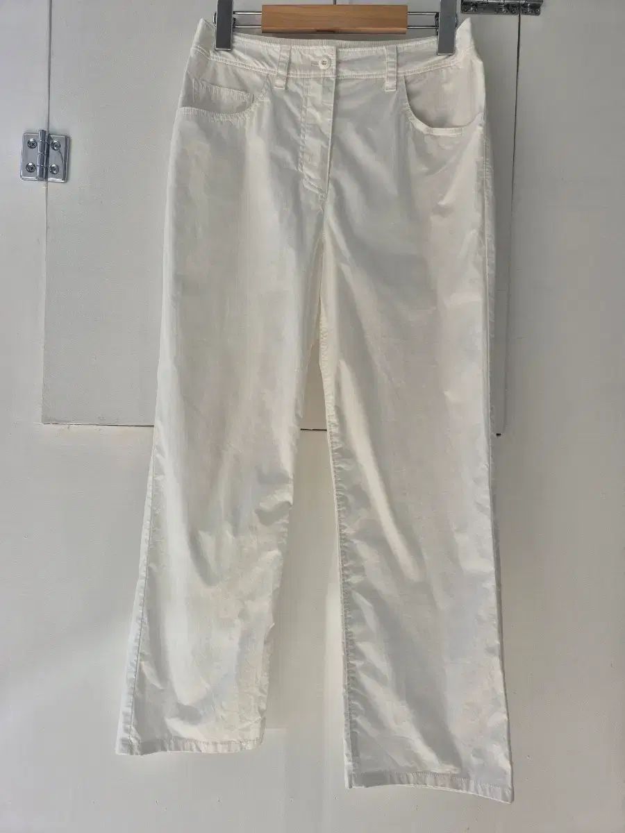 BEAN POLE ビーンポール 白 コットン パンツ クロップド 26サイズ