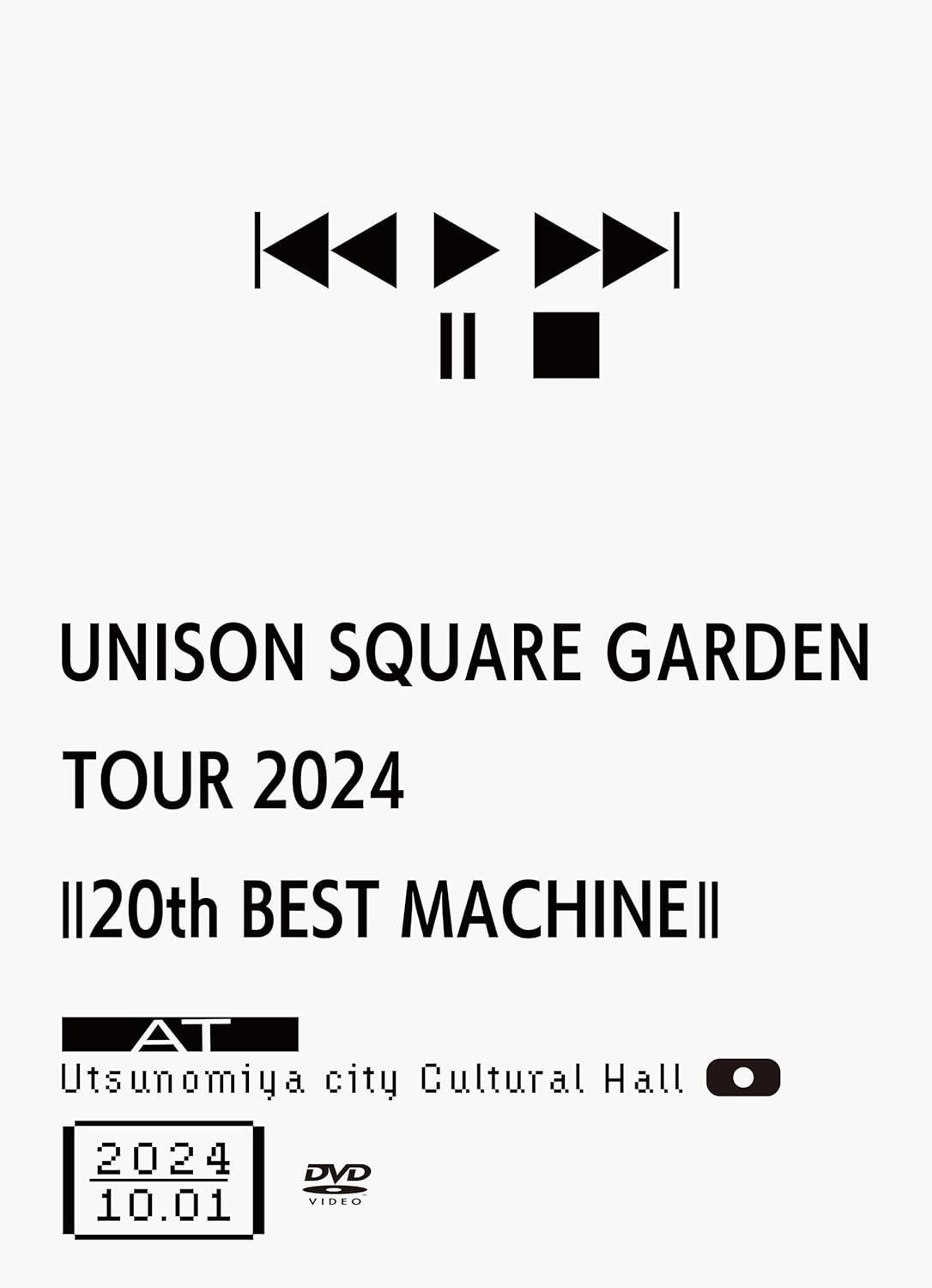 新品未開封★ UNISON SQUARE GARDEN TOUR 2024「20th BEST MACHINE」 at Utsunomiya city Cultural Hall 2024.10.01 (DVD盤) 5,319円