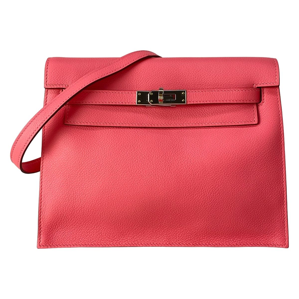 HERMES(エルメス) ショルダーバッグ美品 ケリーダンス ローズアザレ シルバー金具/ストラップ取り外し可