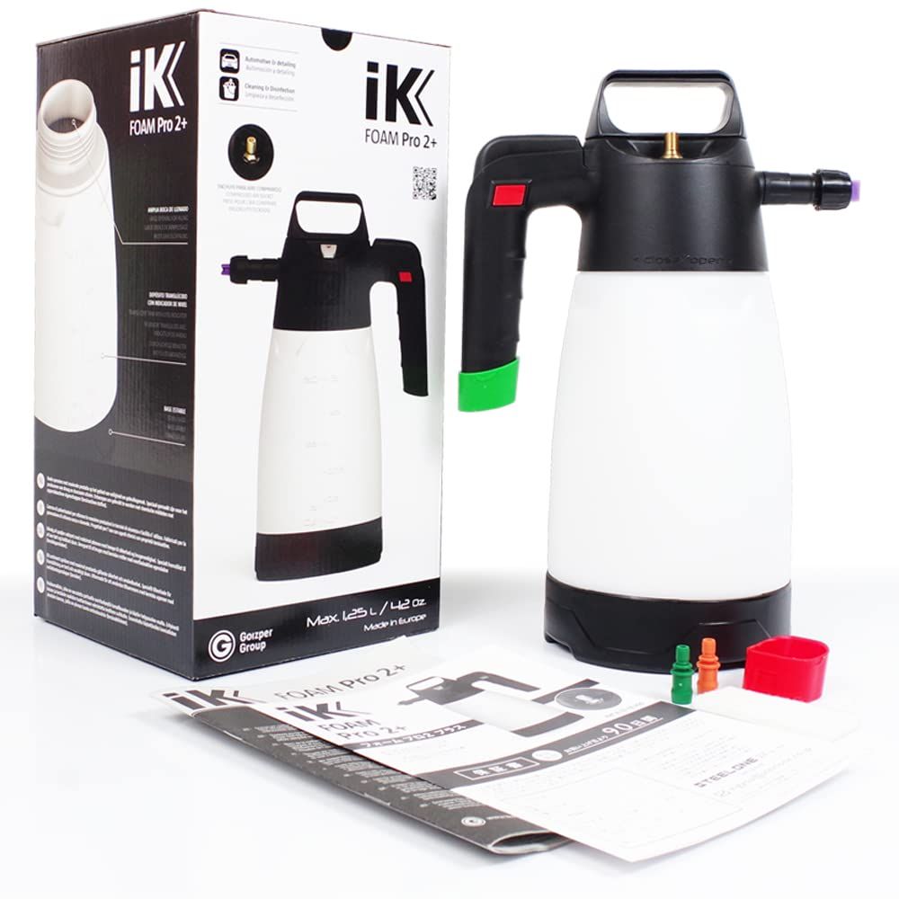 【 日本正規品 】 IK Sprayers iK FOAM Pro2+ アイケイ フォームプロ2+ エアーコンプレッサープラグ搭載 ポンプスプレー 蓄圧式スプレー フォームガン 洗車 日本語説明書 保証書付 Goizper Groupma 5fa160e9