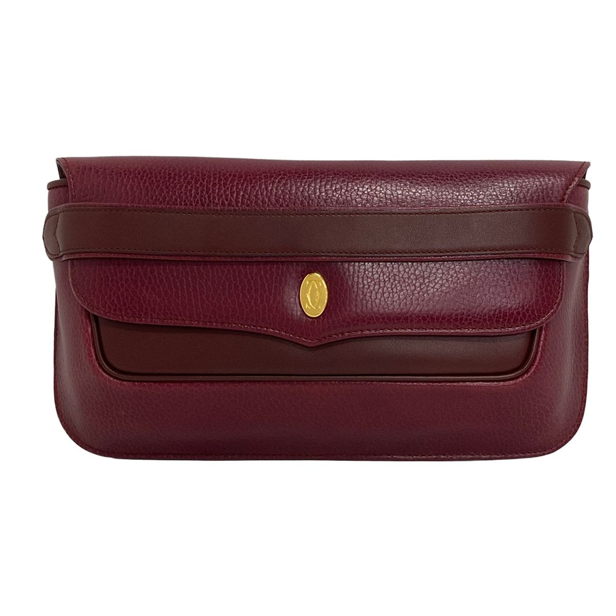 Cartier(カルティエ) クラッチバッグ美品 マストライン ボルドー レザー