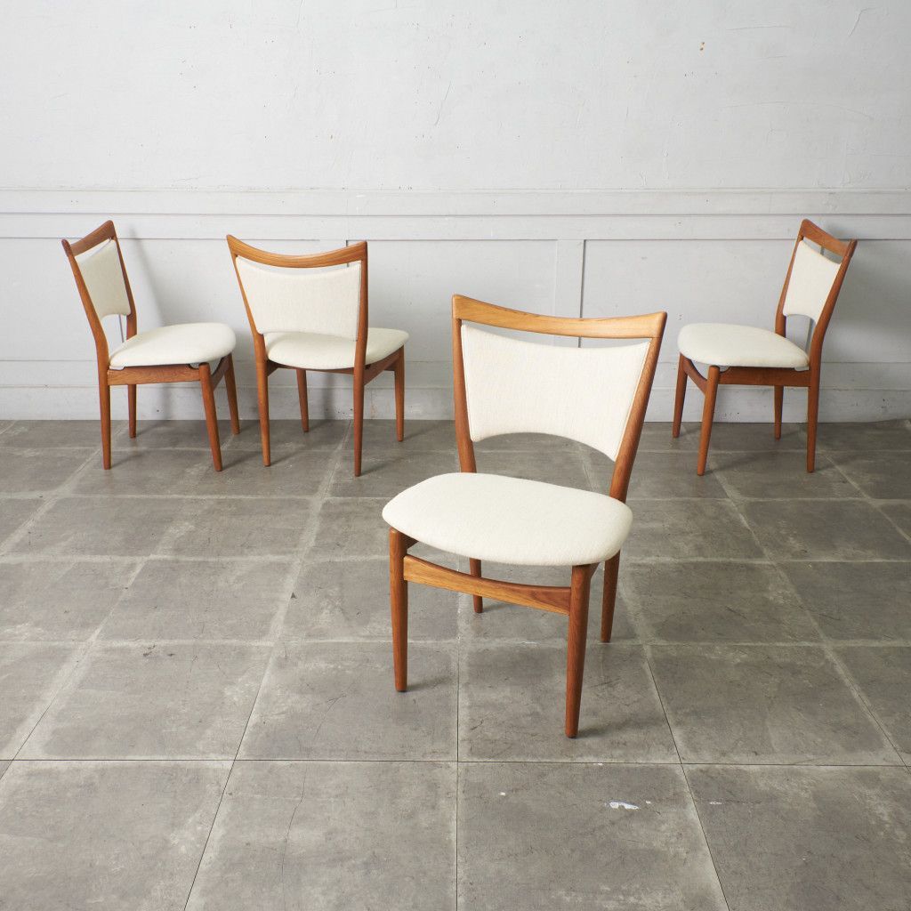 張替品 フィンユール 4脚set デンマーク Finn Juhl チェア model.86 張替品 フィンユール 4脚set デンマーク Finn Juhl チェア model.86
