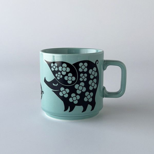 Hornsea マグカップ Piggie Family Teal イギリス 輸入 雑貨 ミッド Hornsea マグカップ Piggie Family Teal イギリス 輸入 雑貨 ミッド
