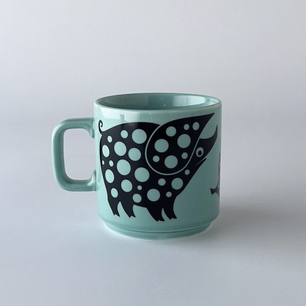 Hornsea マグカップ Piggie Family Teal イギリス 輸入 雑貨 ミッド 