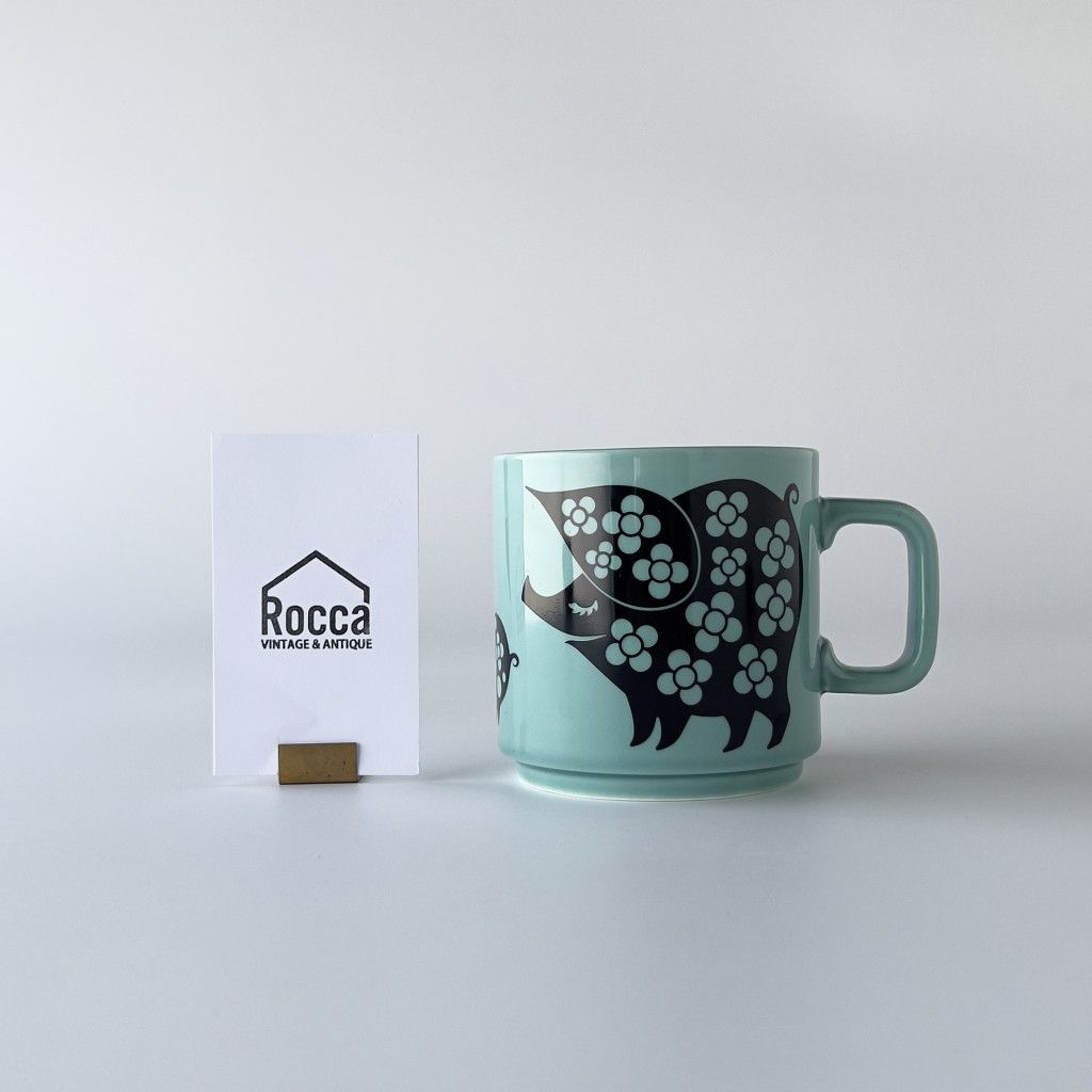 Hornsea マグカップ Piggie Family Teal イギリス 輸入 雑貨 ミッド 