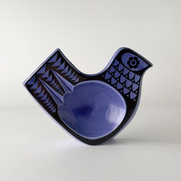 Hornsea Bird Dish large Blue 皿 トレイ イギリス 輸入 雑貨 ミッド 