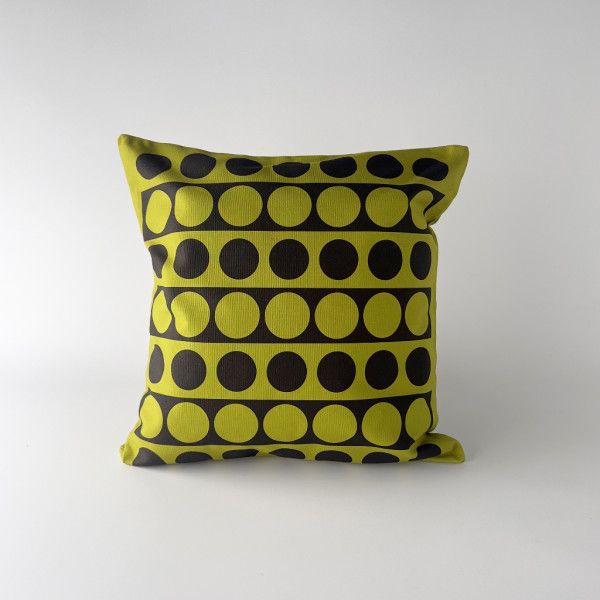 Hornsea クッション Circles グリーン イギリス 輸入 雑貨 ミッドセンチュリー 英国 ホーンジー 花柄 レトロ おしゃれ 80939