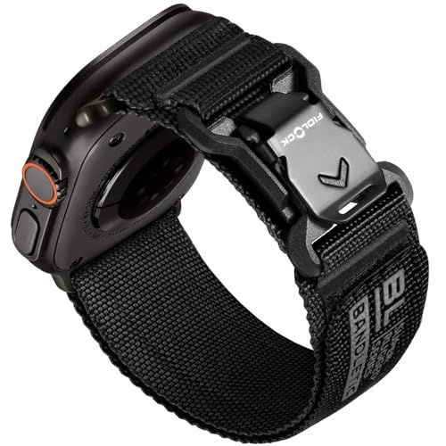 [Bandletic] アップルウォッチ用の バンド fidlock - Fidlockウォッチバンド ナイロン 交換ベルト マグネットバックル Ultra/2 10/9/8/7/6/5/4/3/2/1/SE/SE2対応 49mm 46mm 45mm 44mt