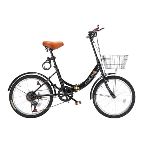 自転車 折りたたみ自転車 20インチ 7段変速 軽量 小径車 防滑タイヤ 高炭素鋼フレーム カゴ・ワイヤー錠・ライト付き 前後泥除け装備 男性 女性 初心者 通勤 通学 街乗り 08ma