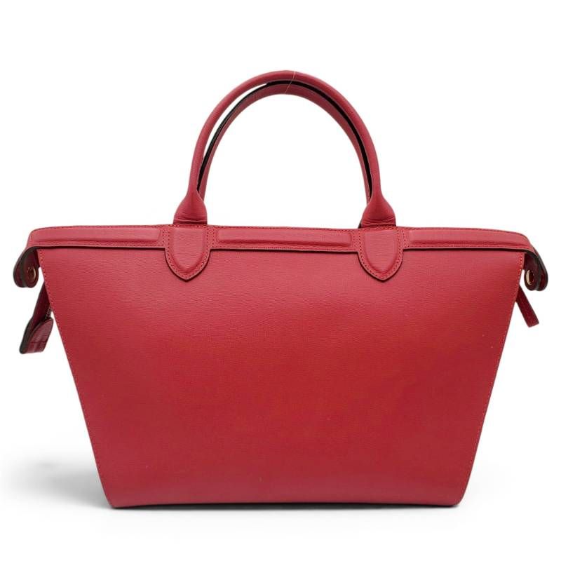 LONGCHAMP レザートートバッグ A4 肩掛け レッド LONGCHAMP ロンシャン 