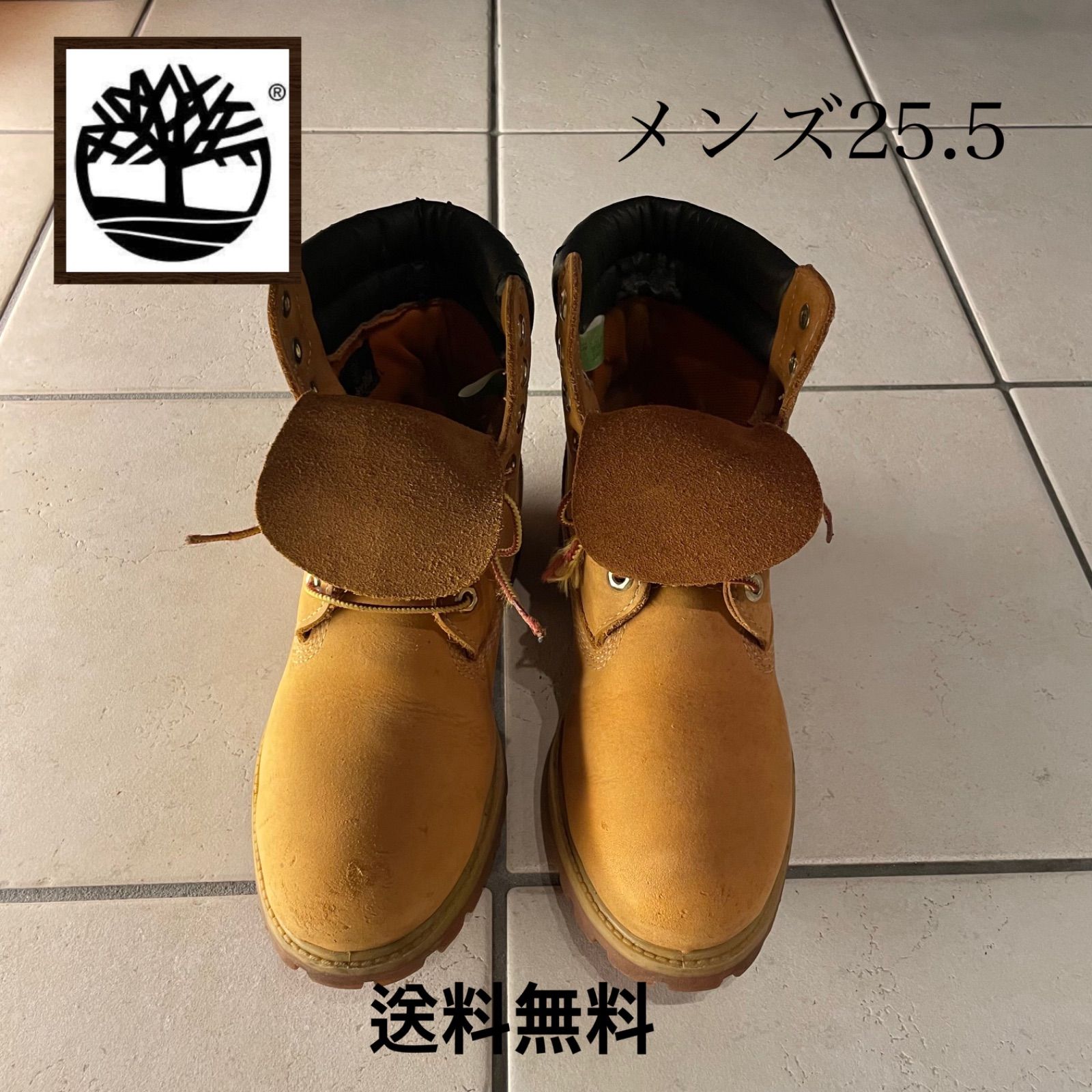 Timberland 6インチダブルカラーブーツ　25.5cm ウィート