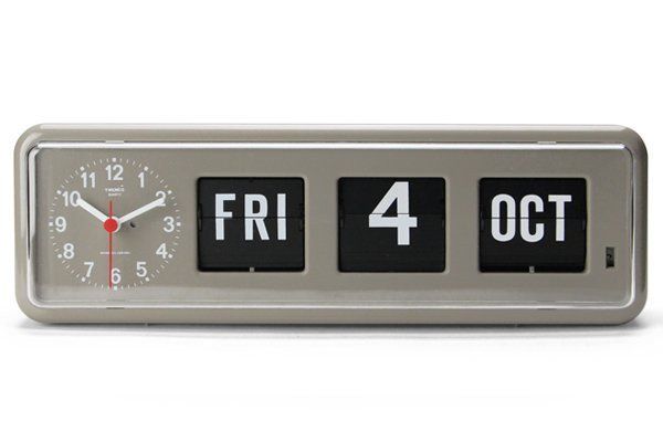 Twemco Calendar Clock #BQ-38 “Gray” グレー カレンダー クロック 置き時計 インダストリアル アラーム 目覚まし時計 46541