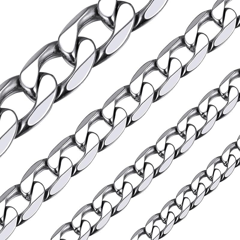 [ChainsHouse] 喜平 ネックレス チェーンのみ メンズ シルバー サージカルステンレス 金属アレルギー対応 70cm 13mm アクセサリー