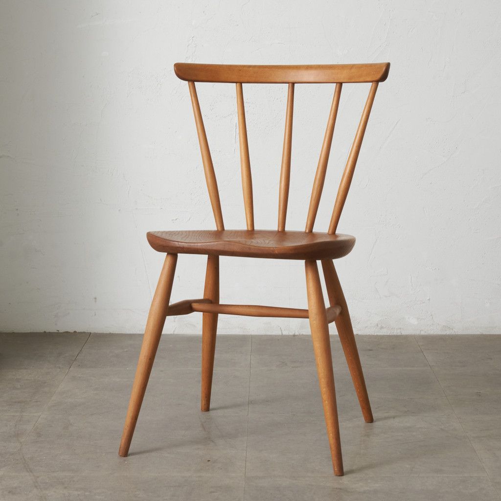 レア ercol ボウトップチェア アーコール 英国 ヴィンテージ ダイニングチェア ボウバック ファンバック ウィンザー 木製 椅子 86373
