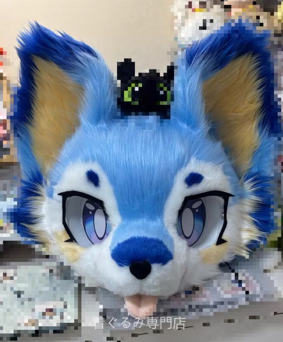 犬　猫　着ぐるみ ヘッド全頭　ヘッド ケモノ ファースーツ ぬいぐるみ コスプレ コスチューム Kurumi 一点物 B751