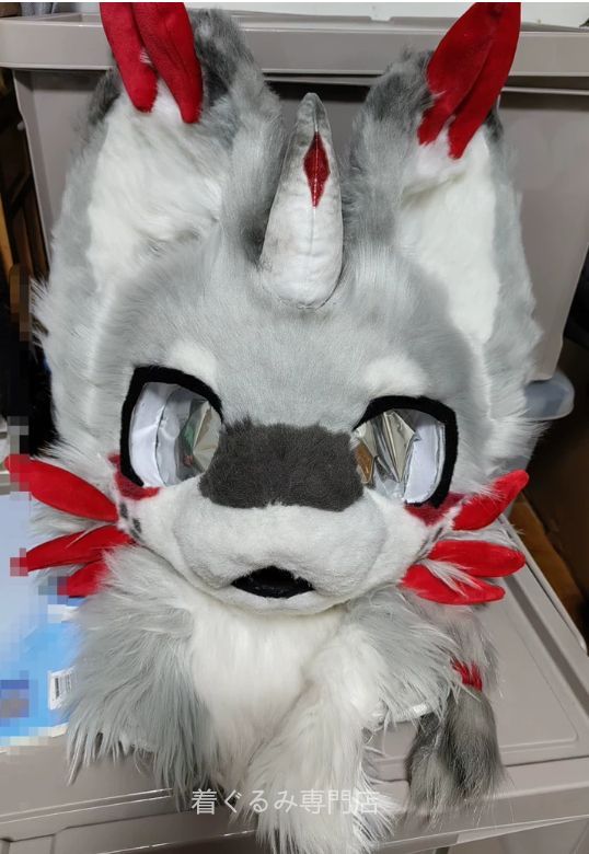 犬　猫　着ぐるみ ヘッド全頭　ヘッド ケモノ ファースーツ ぬいぐるみ コスプレ コスチューム Kurumi 一点物 B755