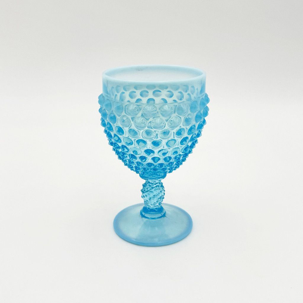FENTON フェントン BLUE OPALESCENT HOBNAIL ホブネイル ART GLASS ウォーターゴブレット 水色 ガラス グラス 雑貨 ヴィンテージ 72625