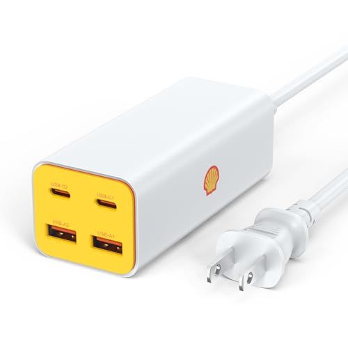 Shell 急速充電器 100W 4ポート USB-C 卓上充電器【GaN III技術/PD3.0/QC4+規格対応/PSE技術基準適合】 MacBook Pro/iPad/iPhone/Android/ノートPC各種対応kk a1b0b550