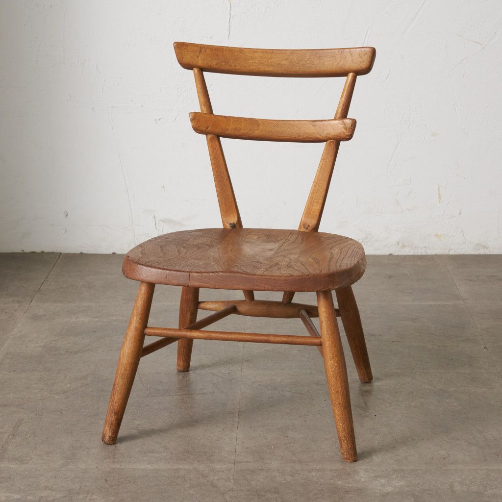超レア ERCOL スタッキングチェア レッドドット アーコール 英国 ヴィンテージ ダイニングチェア 木製 椅子 子供用 赤 イギリス 77054