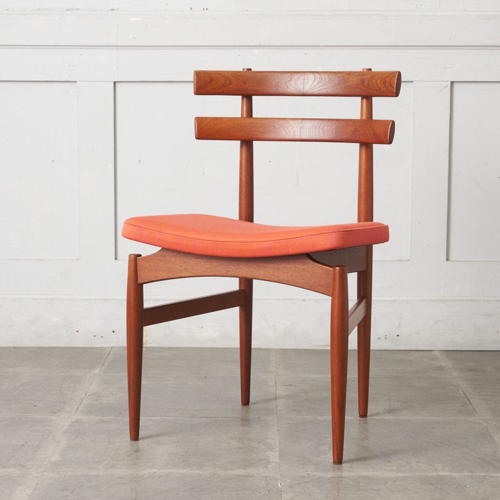 デンマーク Poul Hundevad ダイニングチェア Model 30 チーク 北欧 ヴィンテージ Vamdrup Stolefabrik 椅子 イス Kvadrat 77136