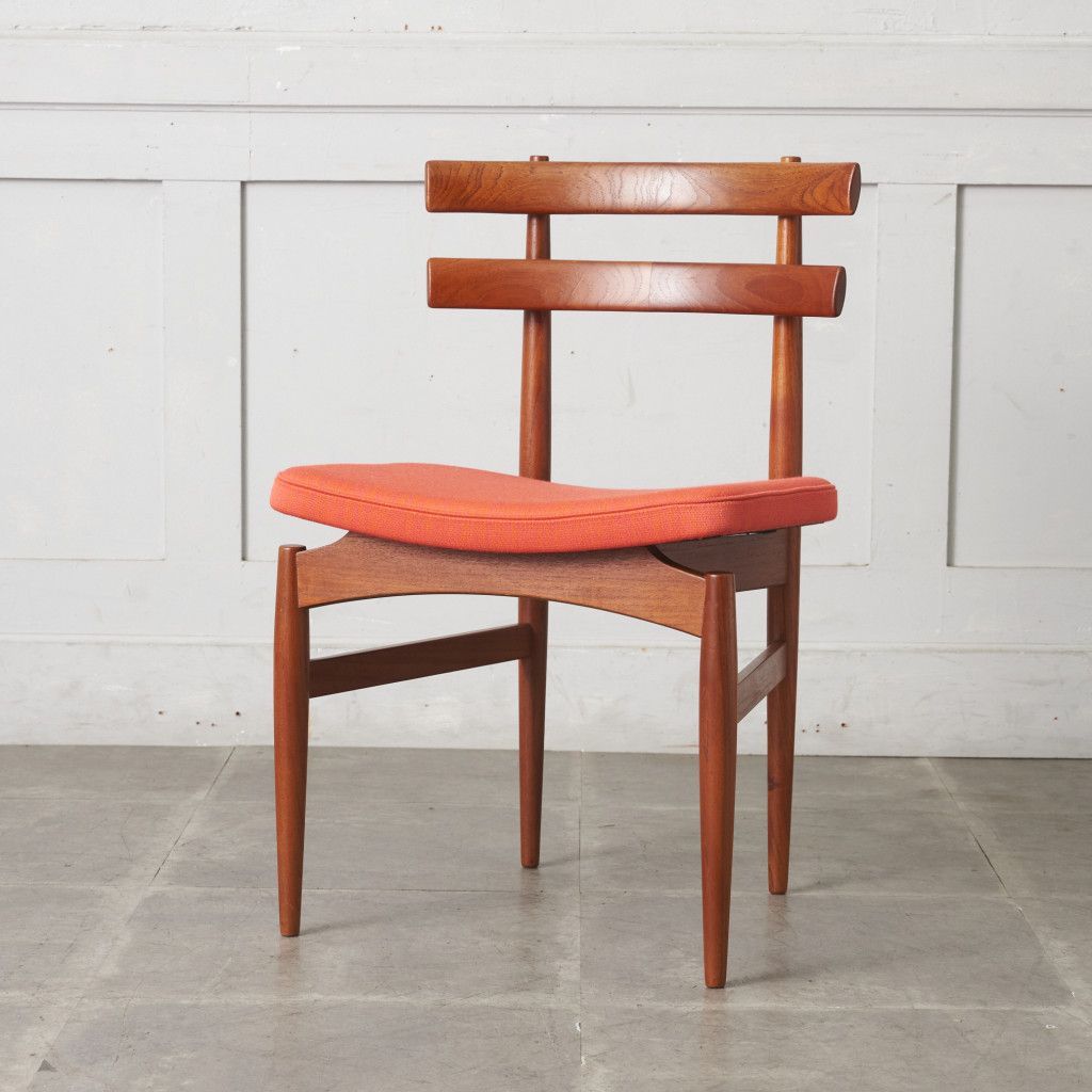 デンマーク Poul Hundevad ダイニングチェア Model 30 チーク 北欧 ヴィンテージ Vamdrup Stolefabrik 椅子 イス Kvadrat 77139