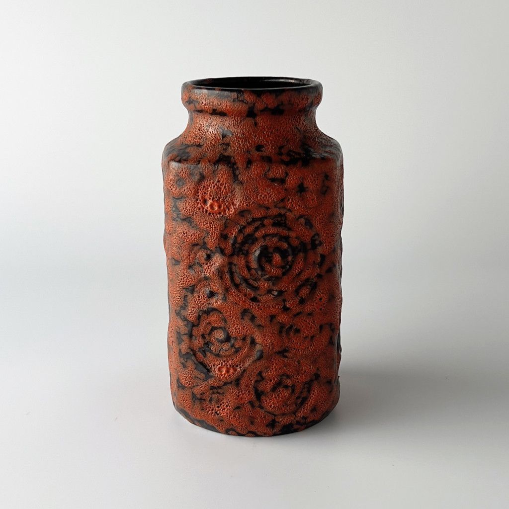 西ドイツ Fat lava ヴィンテージ フラワーベース 花器 陶器 花瓶 ディスプレイ オブジェ ファット ラヴァ ビンテージ モダン 77240