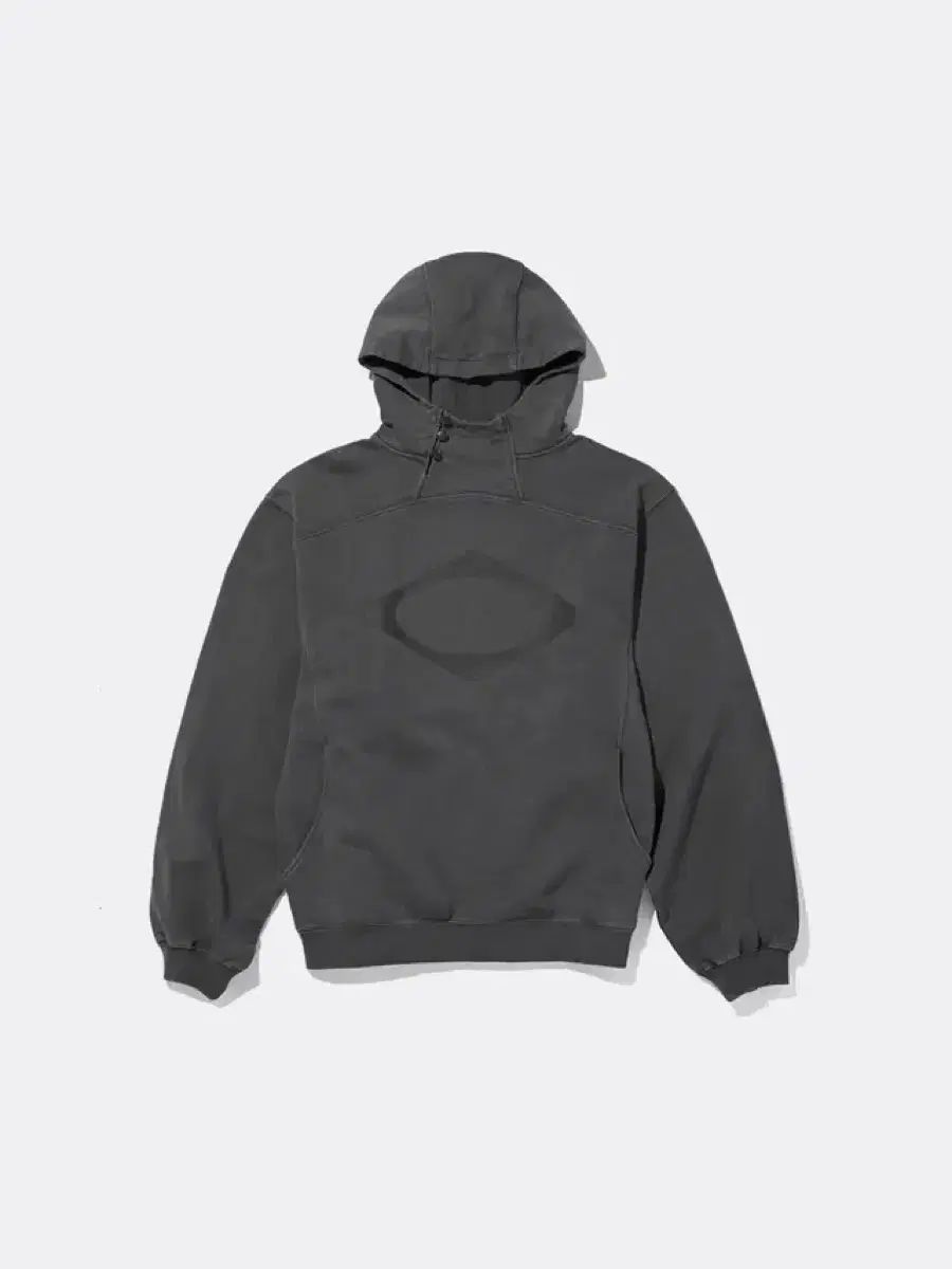 RHOMBUS SIDE BUTTON UP HOODIE-WASHED