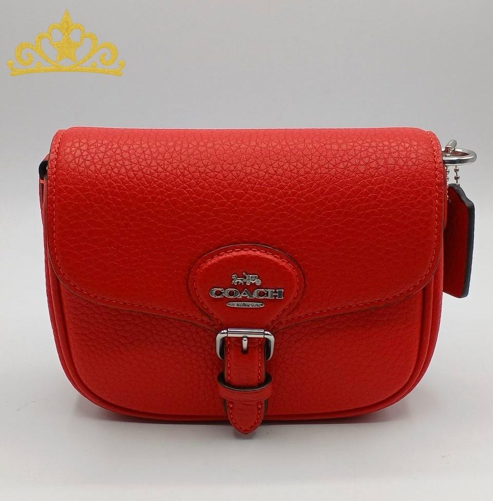COACH アメリアサドル 2WAY ショルダーバッグ ペブルレザー レディース コーチ