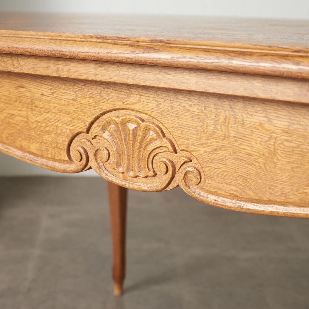 フレンチプロヴィンシャル ドローリーフ ダイニングテーブル 伸長式 