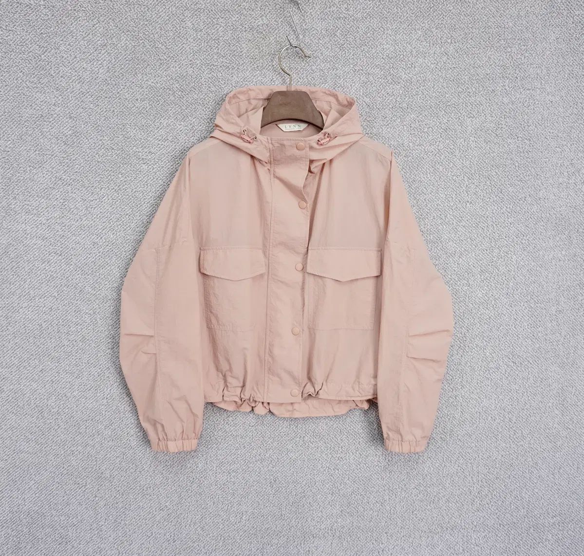 LYNN 24SS レディース シャーリング フード ウィンドブレーカー アウター 55-66size