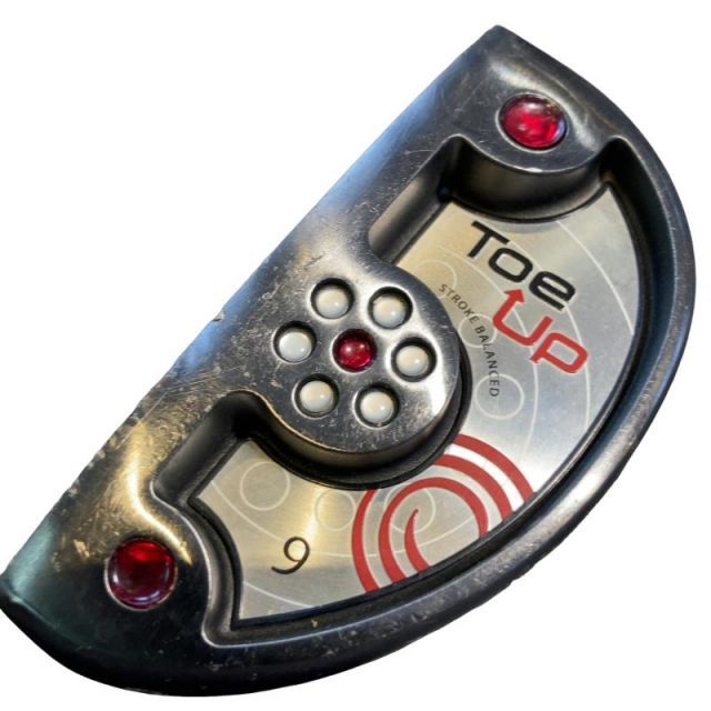 【中古】 オデッセイ Toe Up #9 34インチ レフティ パター PT スチール (フレックスその他) メンズ 男性用 左利き レフティ 左用 Dランク ゴルフクラブ