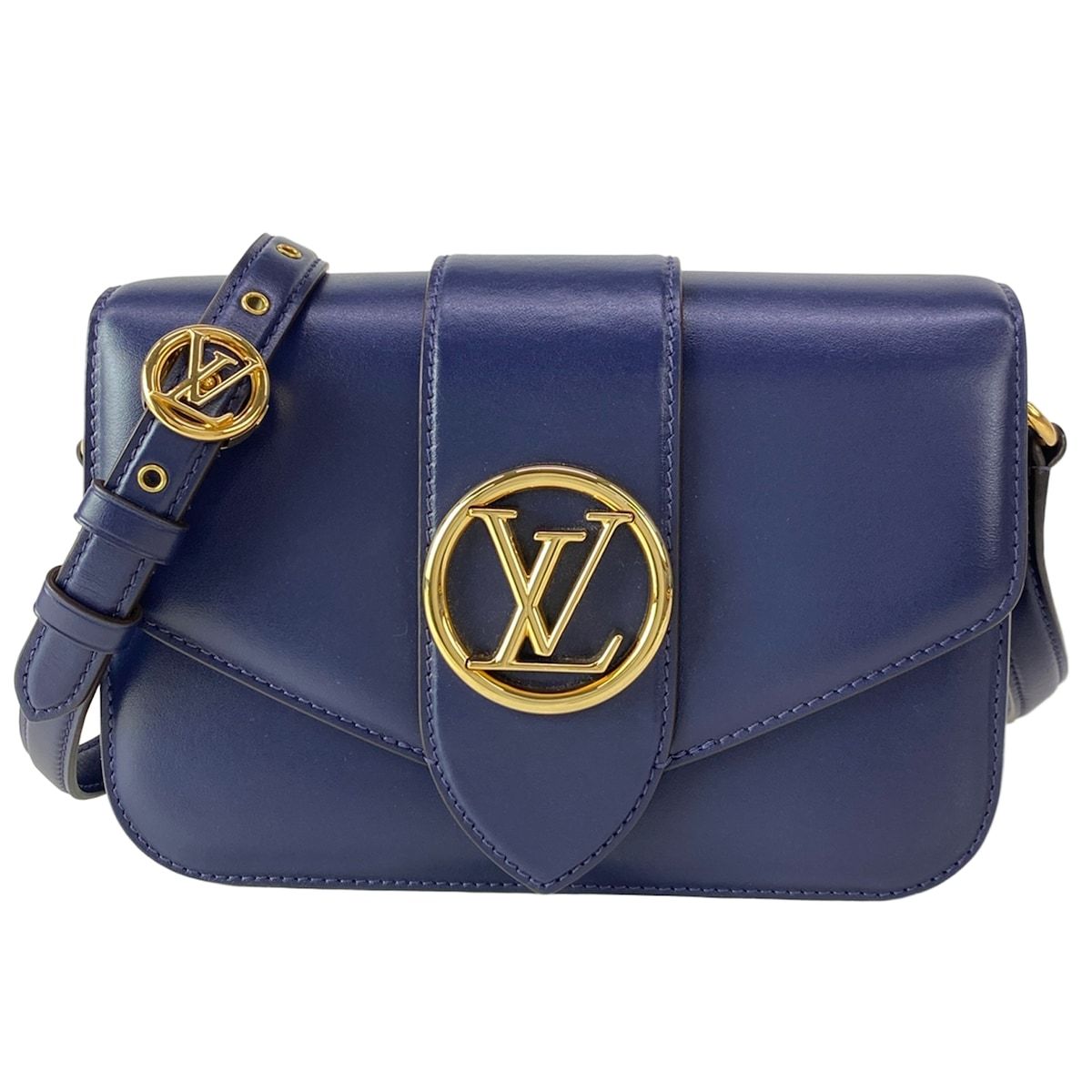 LOUIS VUITTON(ルイヴィトン) ショルダーバッグ LVPONT9(LVポンヌフ) M56454 ブルーニュイ レザー、牛革