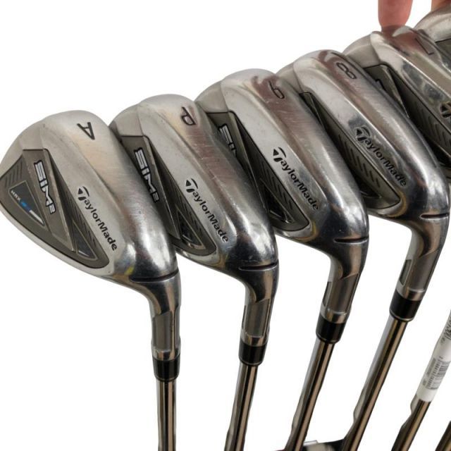 【中古】 テーラーメイド SIM2 MAX 7S アイアンセット IR KBS MAX MT85 JP (フレックスS) メンズ 男性用 右利き 右用 Cランク ゴルフクラブ