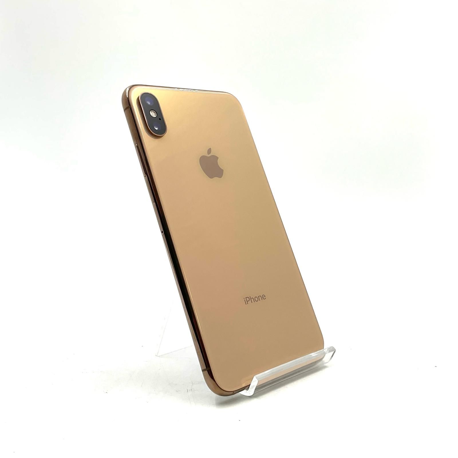 【全額返金保証】【最速発送】 iPhone XS Max 64GB ゴールド au 白ロム 動作確認済 86%