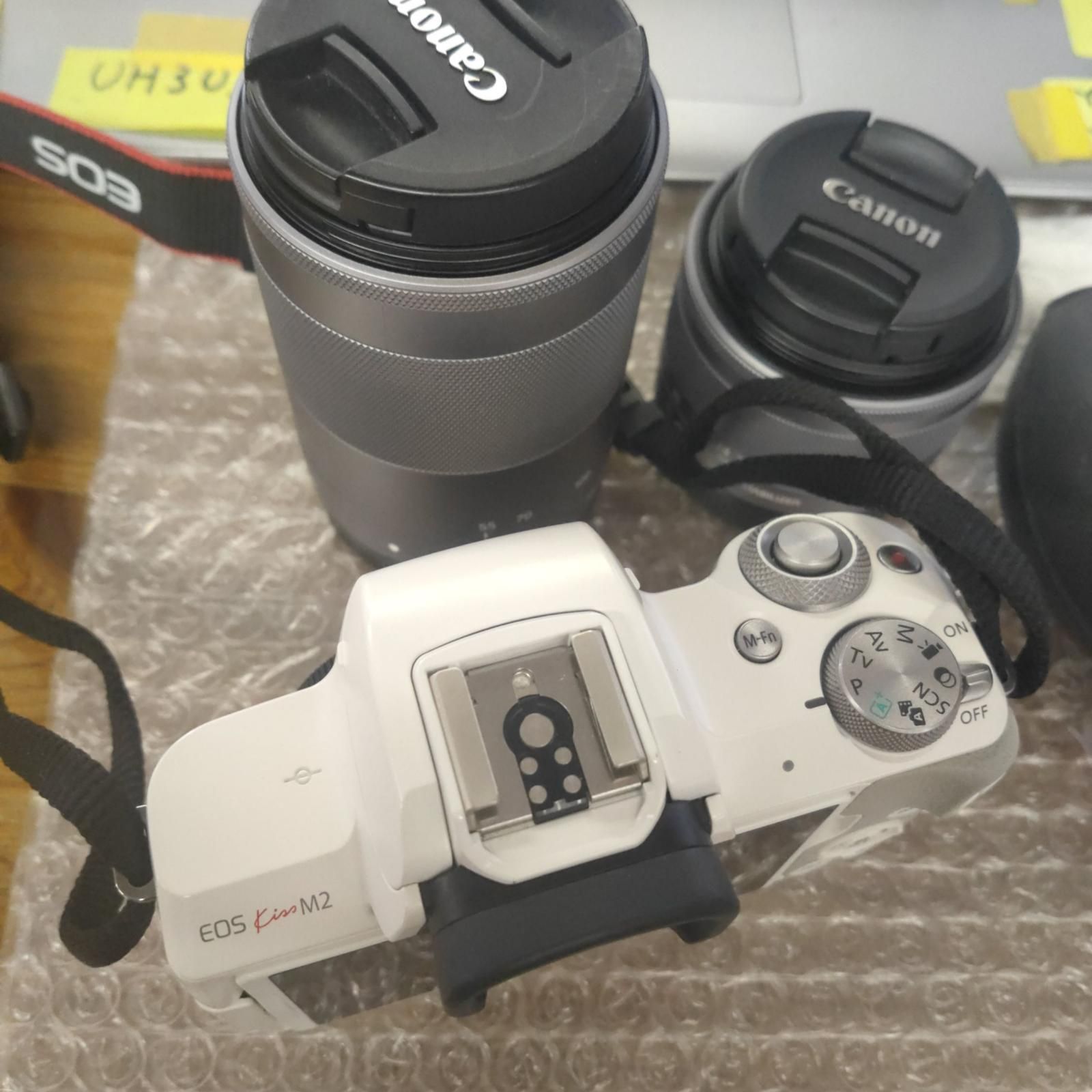 全額返金保証】【最速発送】Canon デジタル一眼 EOS Kiss M2 ダブル 
