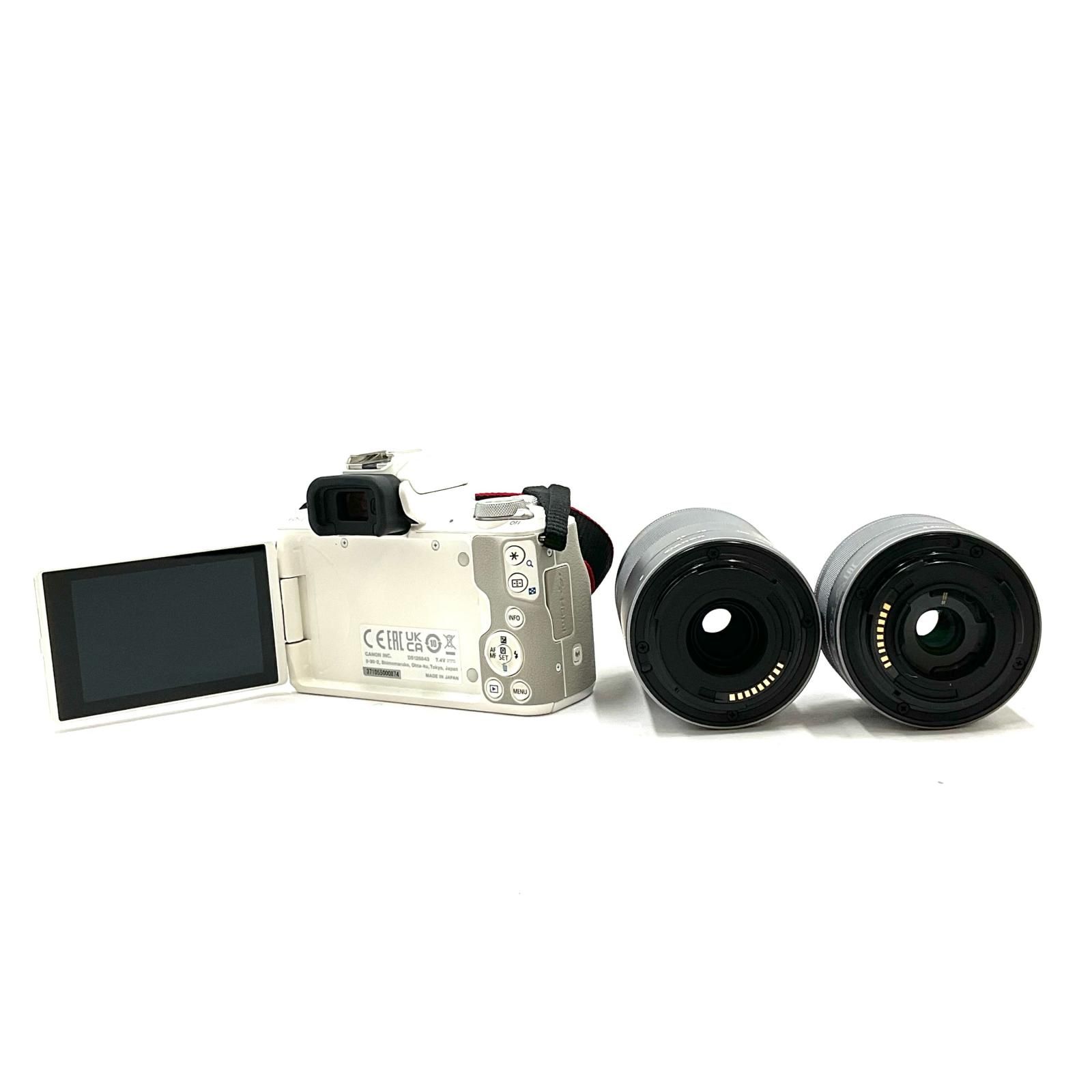 全額返金保証】【最速発送】Canon デジタル一眼 EOS Kiss M2 ダブル 