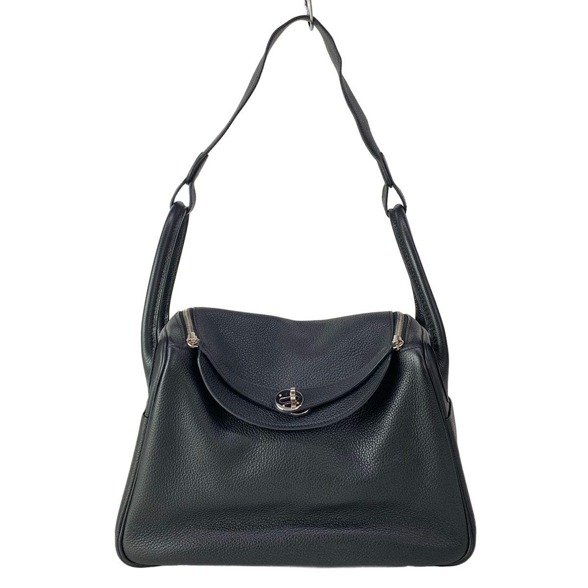 HERMES(エルメス) ショルダーバッグ リンディ30 黒 シルバー金具